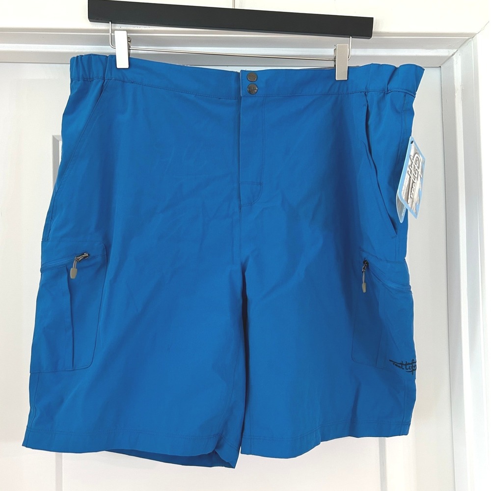 NEW Reel Life Mens Hybrid Shorts Snorkle Blue XL Fishing Quick Dry Outdoor Beach